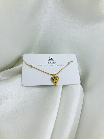 Gold Heart Charm Brecelet