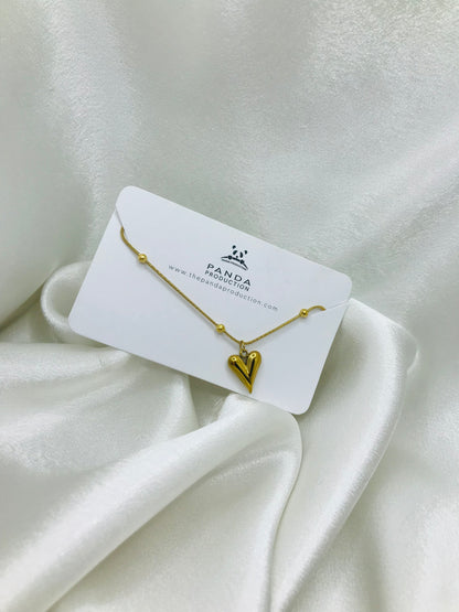 Gold Heart Charm Brecelet