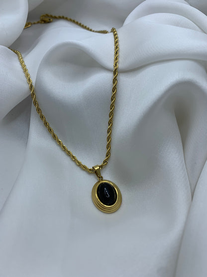 Stone Snake Chain Pendent