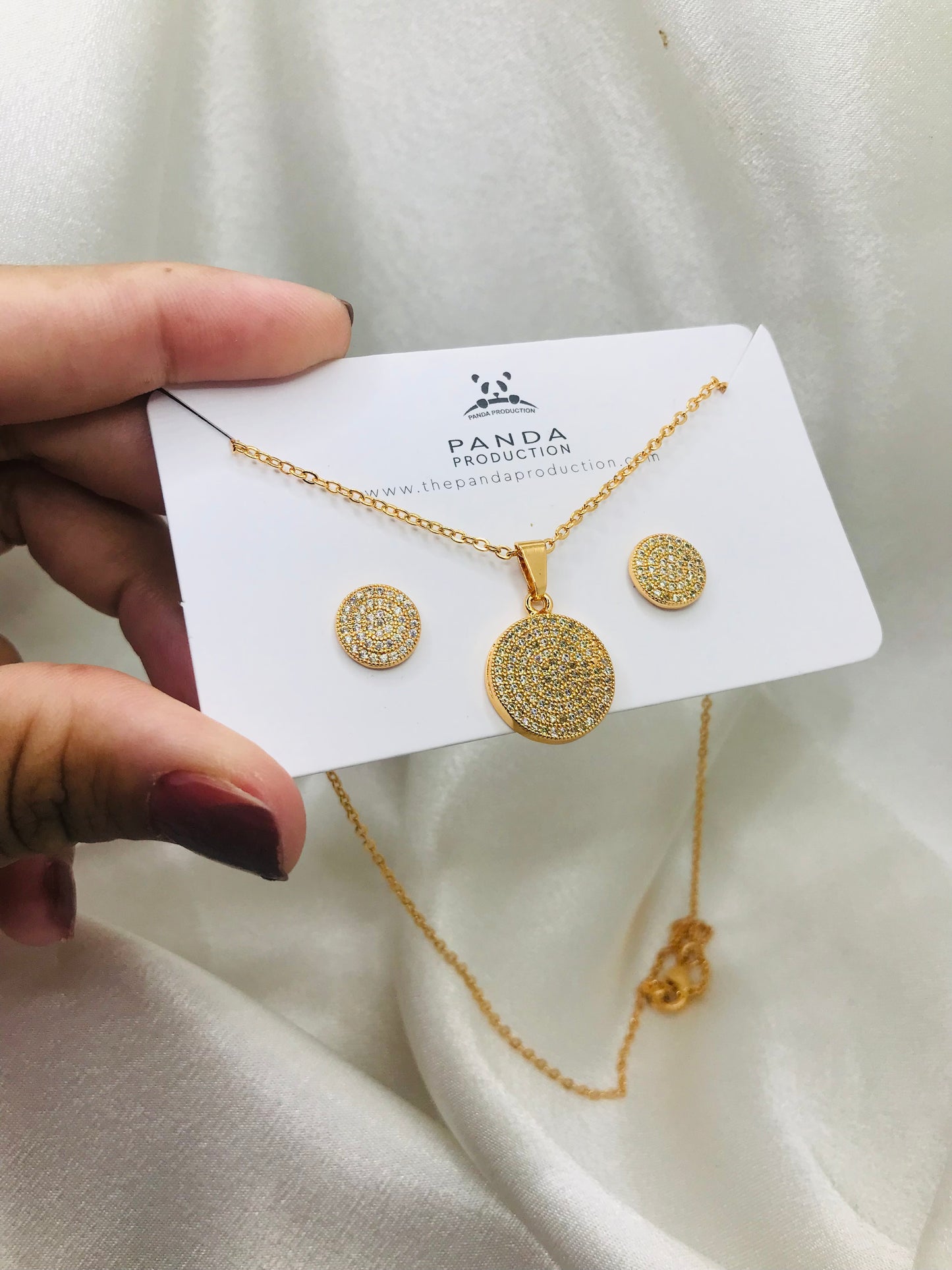 Necklace and Earrings Set with Cubic Zirconia