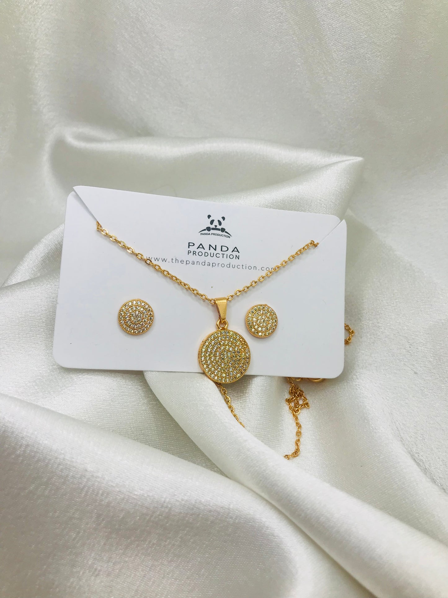 Necklace and Earrings Set with Cubic Zirconia