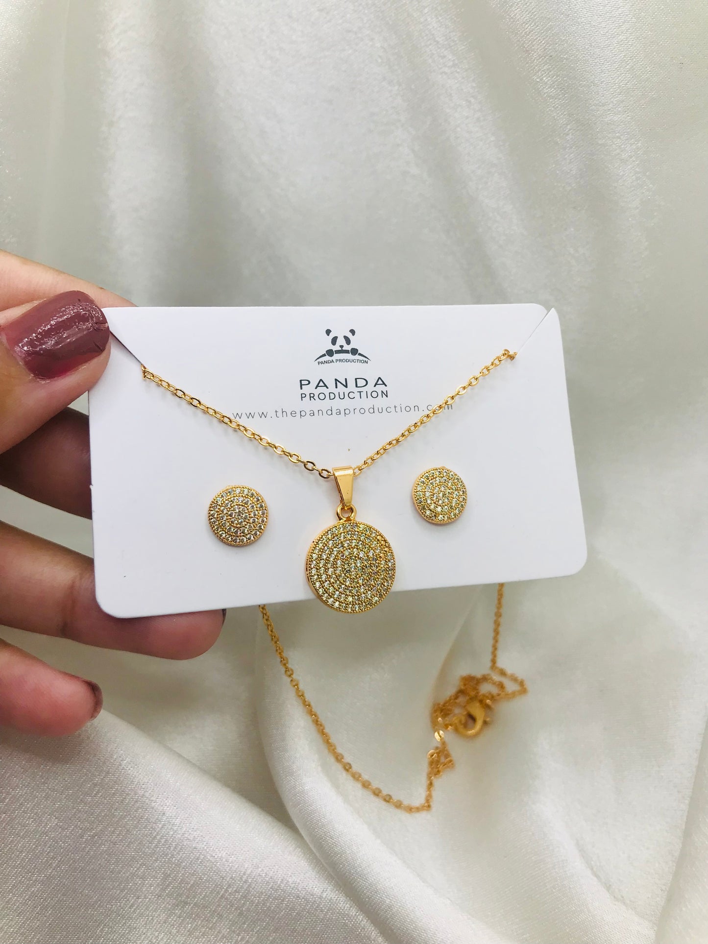 Necklace and Earrings Set with Cubic Zirconia