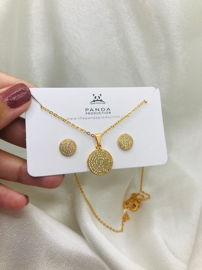 Necklace and Earrings Set with Cubic Zirconia