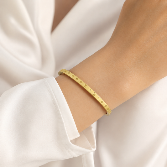 Designer-Inspired Gold Bangle