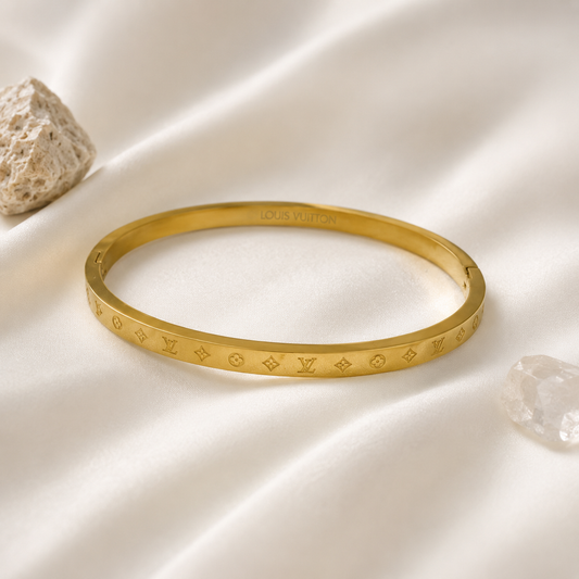 Designer-Inspired Gold Bangle