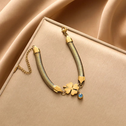 Clover Snake Chain Bracelet