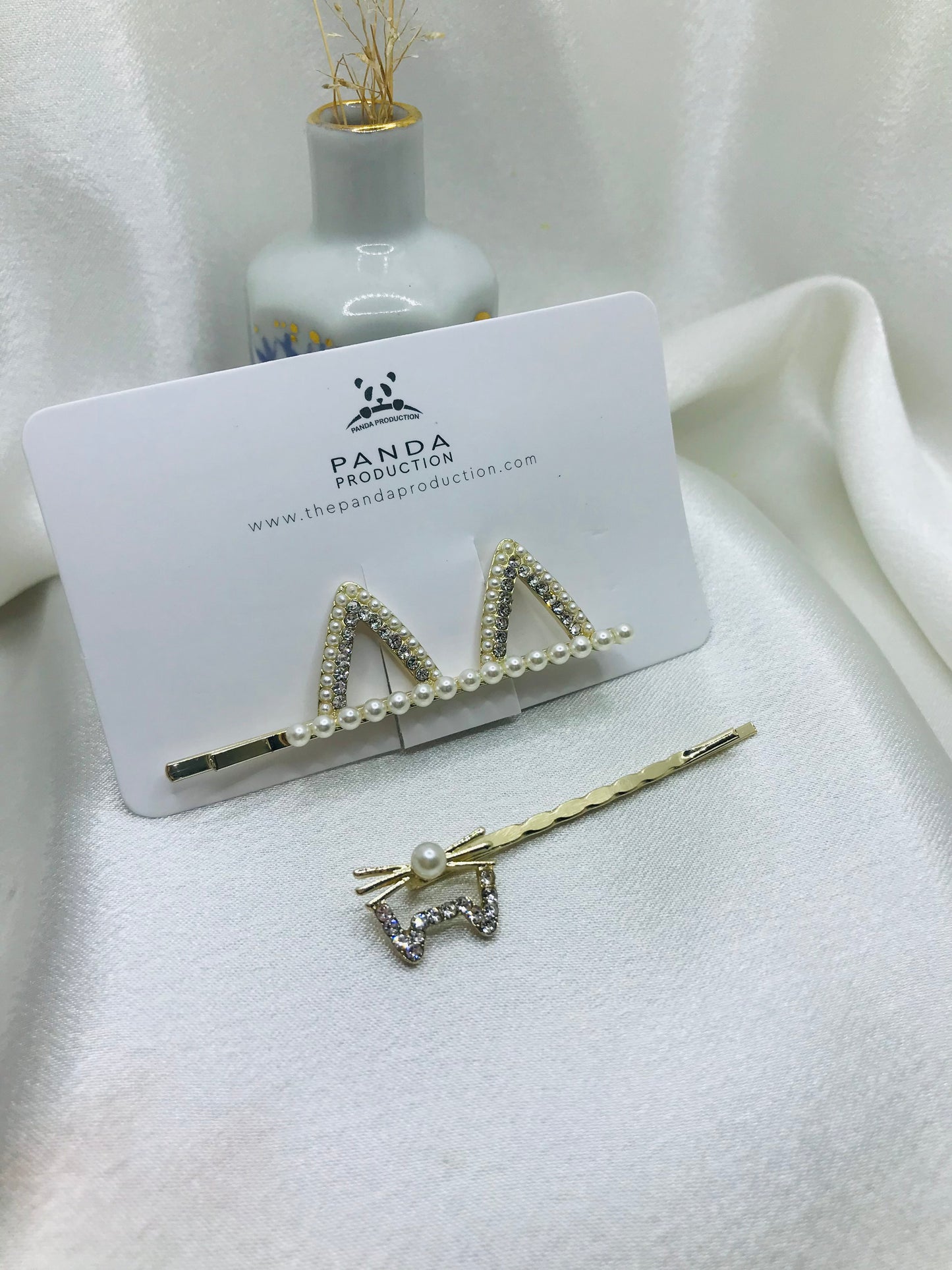 Pearl and Rhinestone Hairpin Set