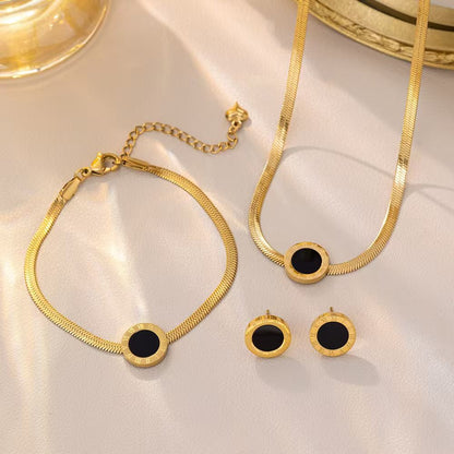 Roman Snake Chain Gold Jewelry Set