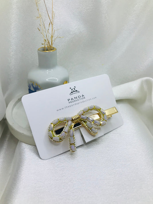 Pearl Bow Hairpin