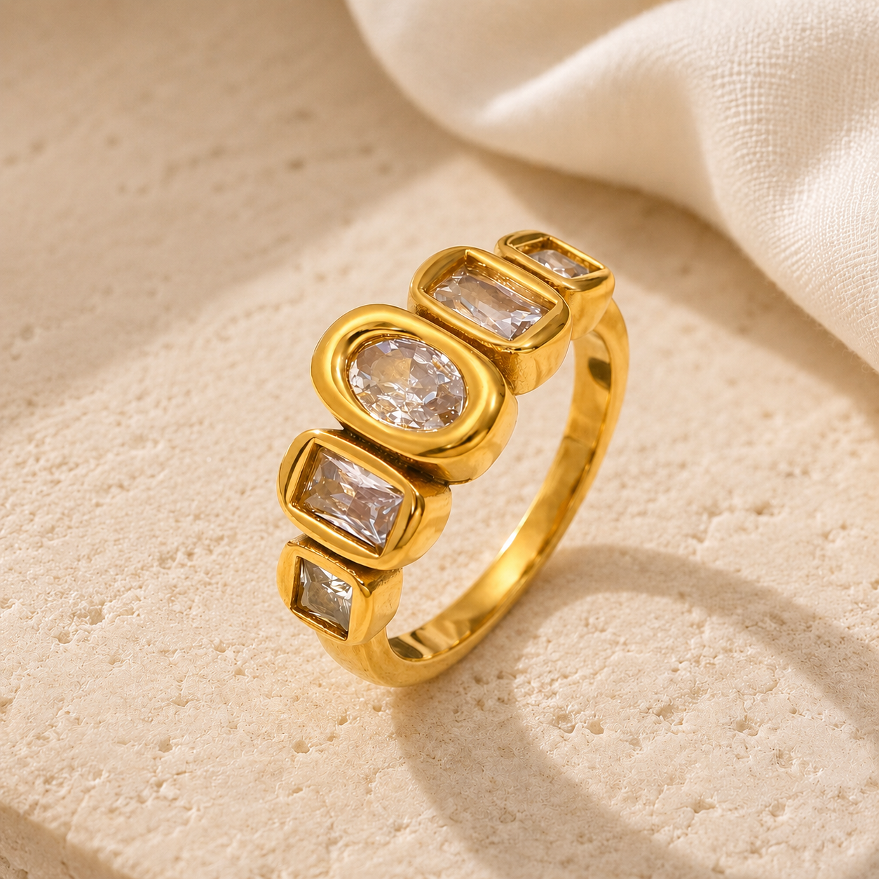 Aurora Crystal Statement Ring