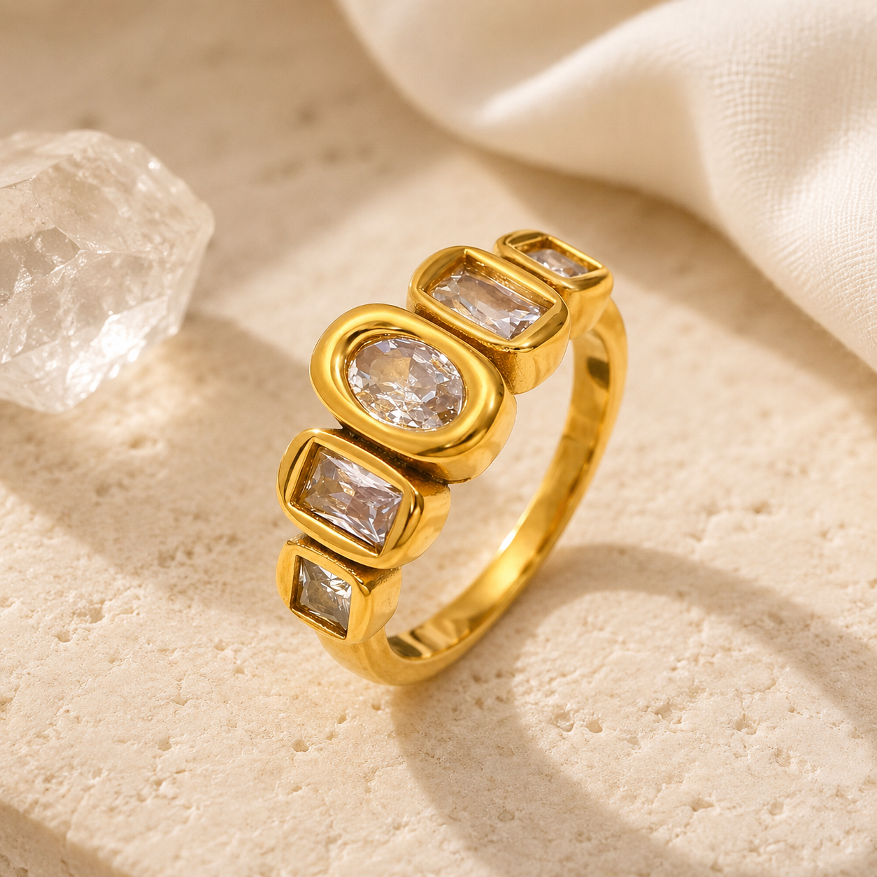 Aurora Crystal Statement Ring