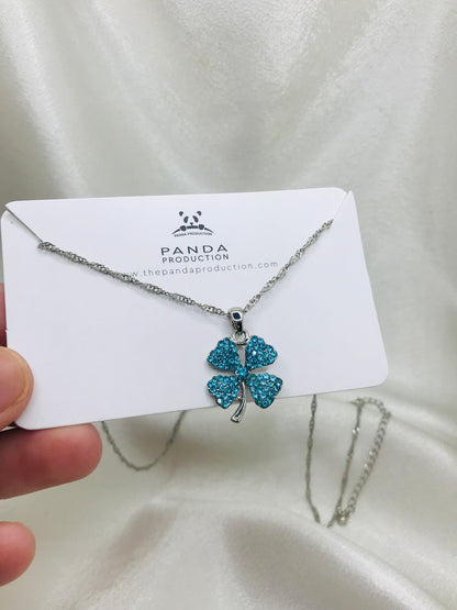Blue Clover Pendant