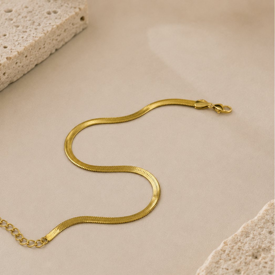 Gold Snack Chain Anklet