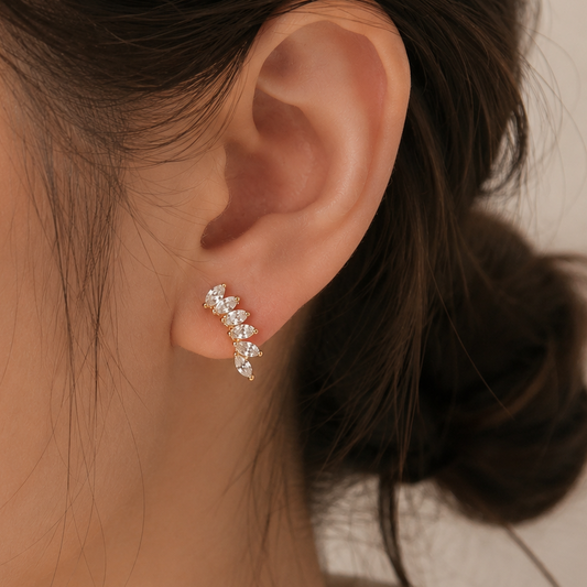Marquise Diamond Stud