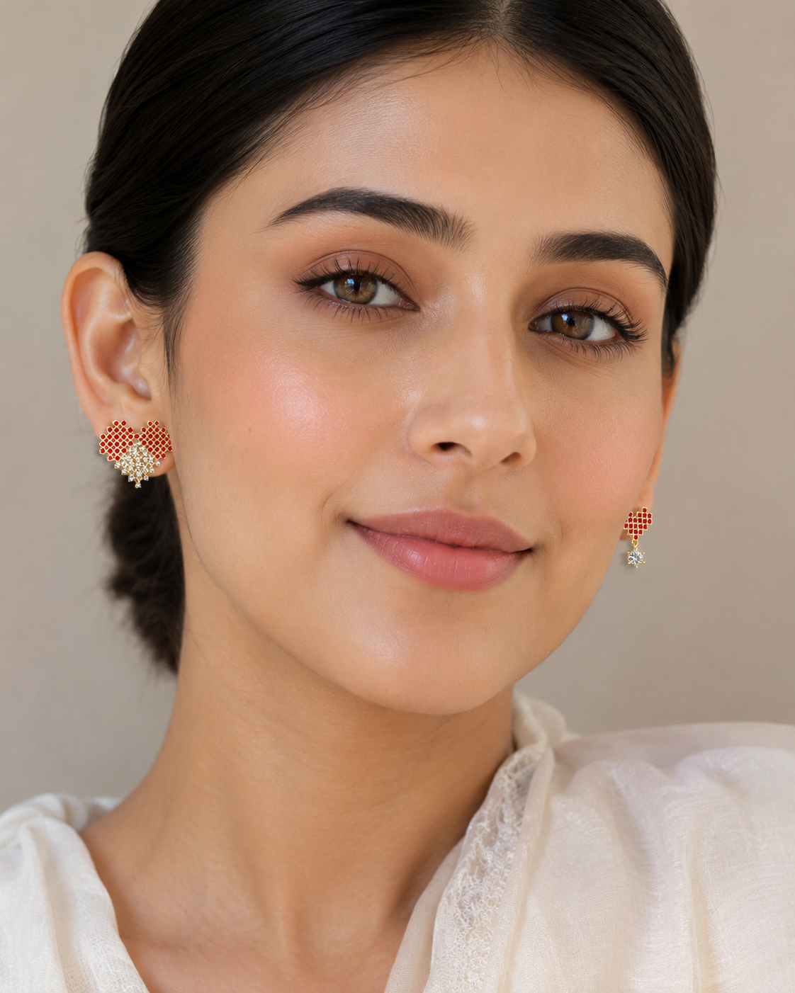 Heart Pixel Earrings