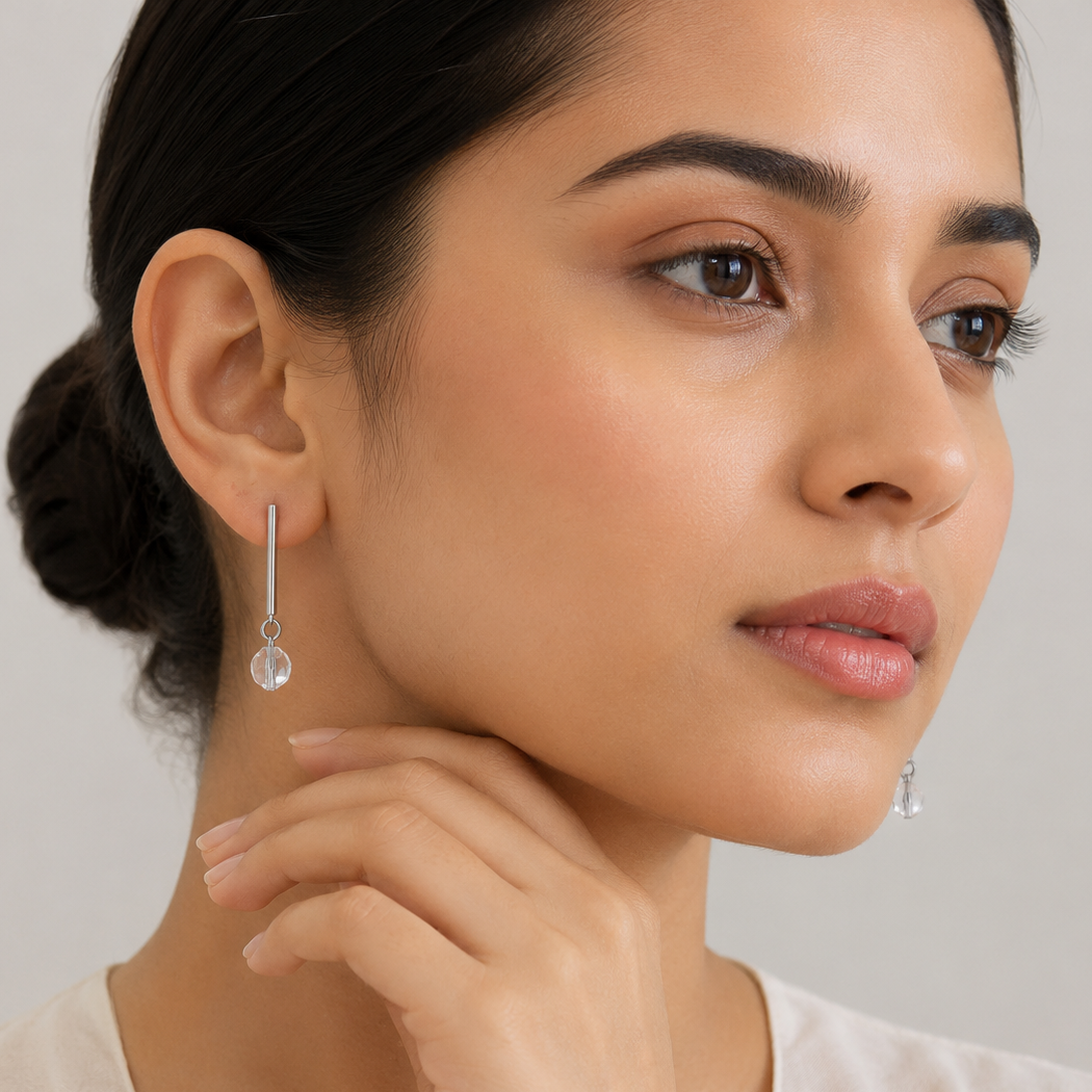 Silver Stick Earrings