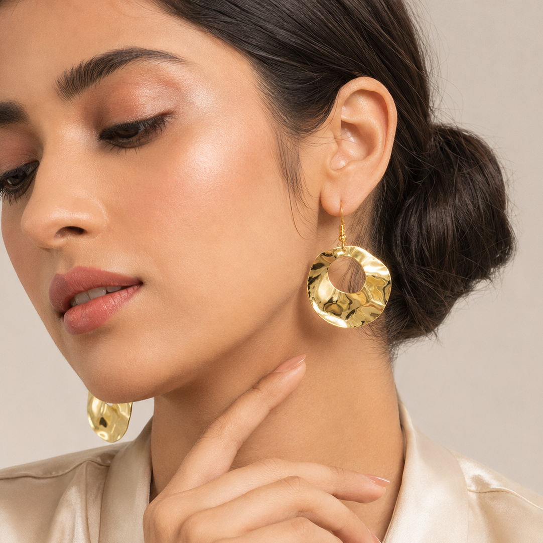 Modern Circle Metal Earrings