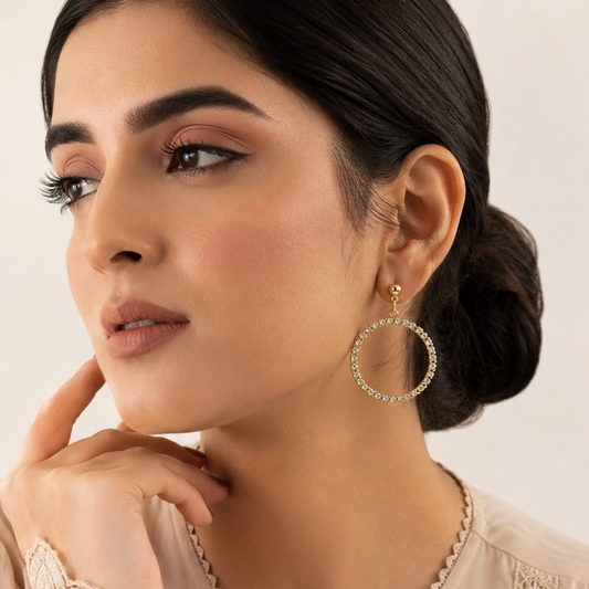 Circle Charm Earrings