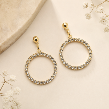 Circle Charm Earrings