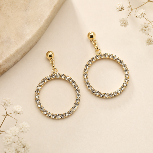 Circle Charm Earrings