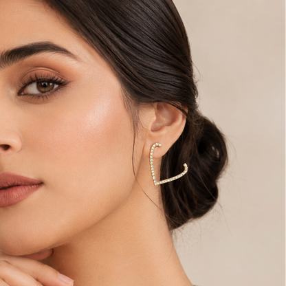 Minimal Heart Earrings