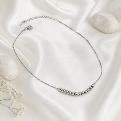Silver Beaded Necklace