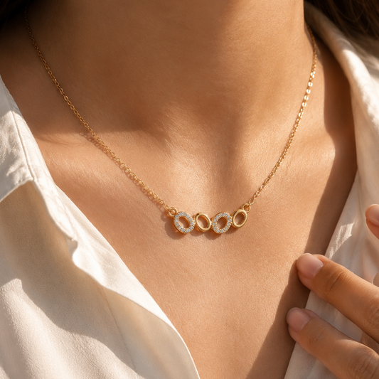 Modern Gold Circle Pendant