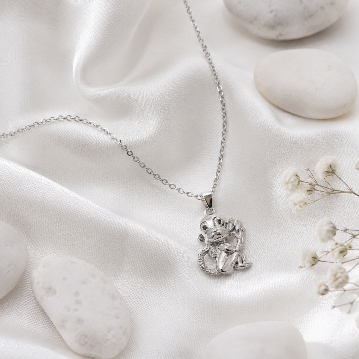 Silver Monkey Pendant