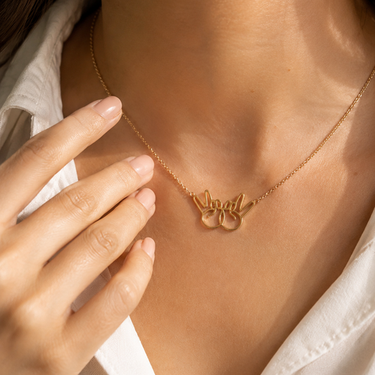 Victory Hands Gold Pendant