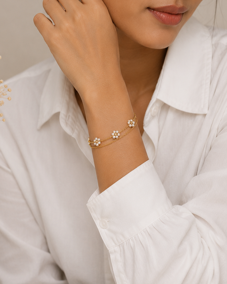 Pearl Flower Bracelet
