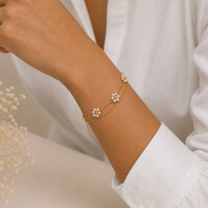 Pearl Flower Bracelet
