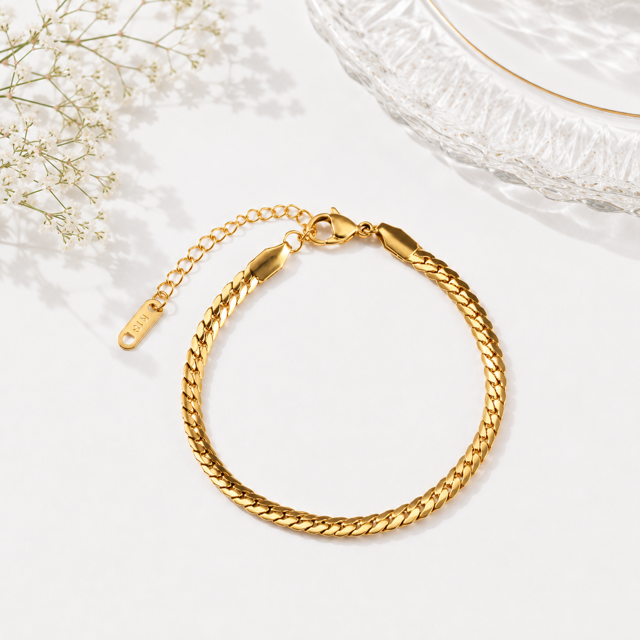 Classic Gold Cuban Chain Bracelet