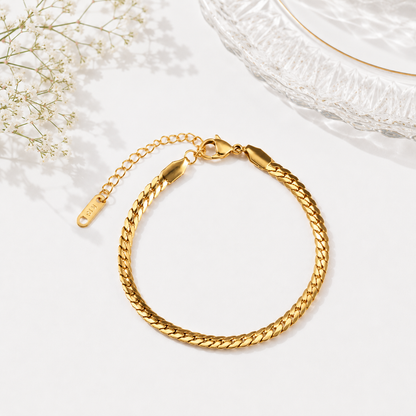 Classic Gold Cuban Chain Bracelet