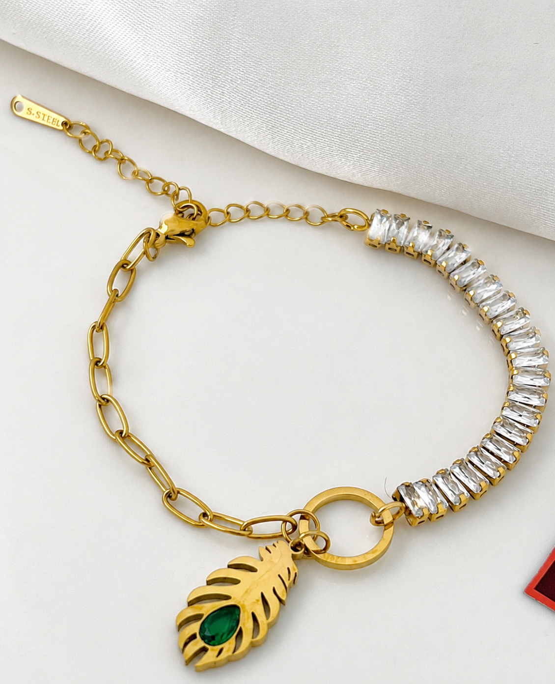 Emerald Leaf Bracelet