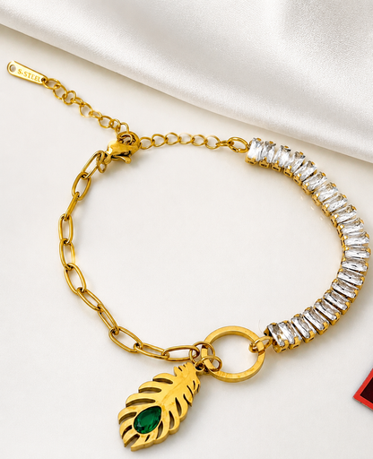 Emerald Leaf Bracelet