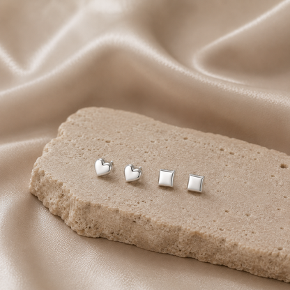 Mixed Shape Stud Earrings