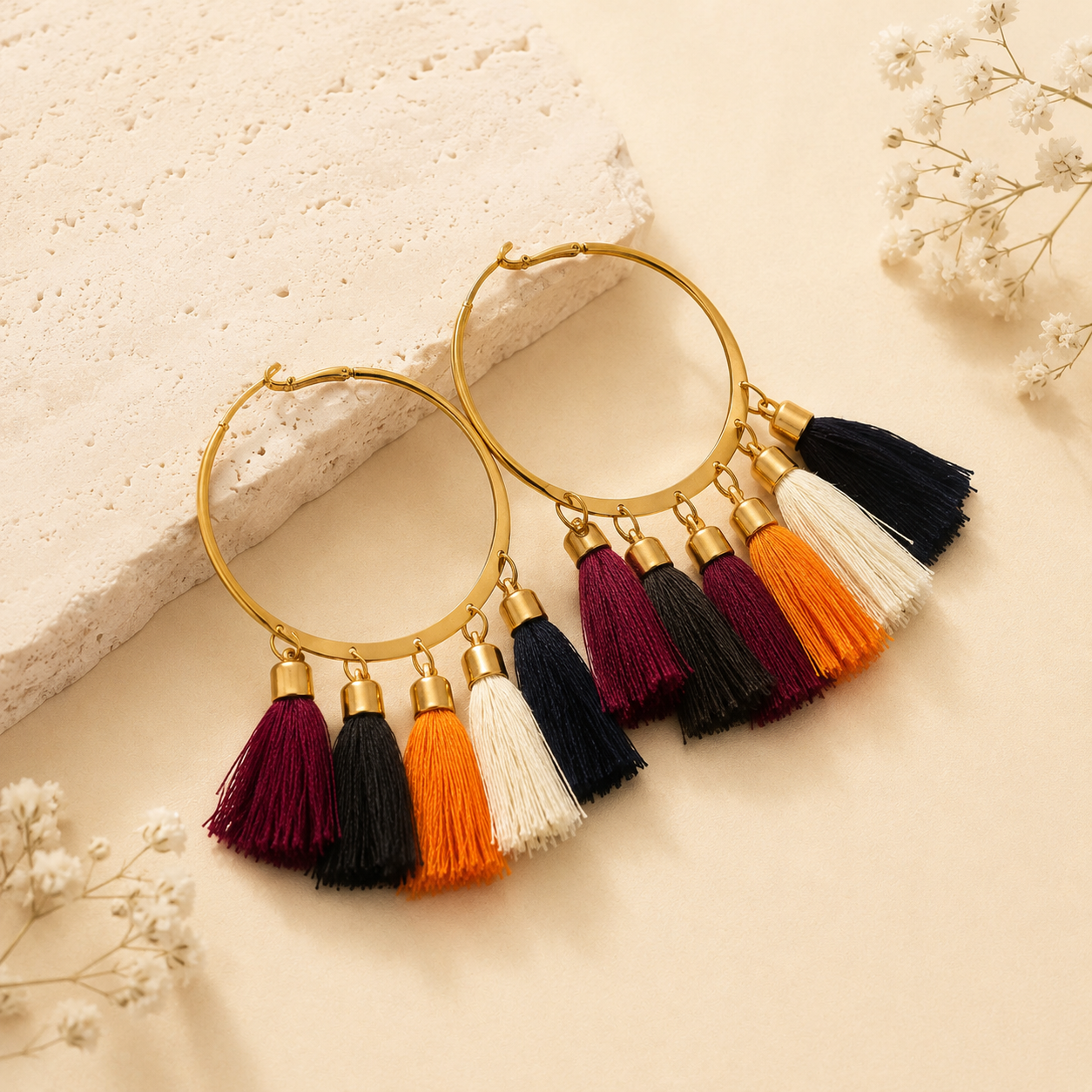 Multicolor Tassel Earrings