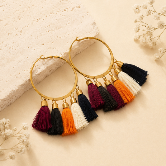 Multicolor Tassel Earrings