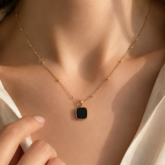 Black Beaded Chain