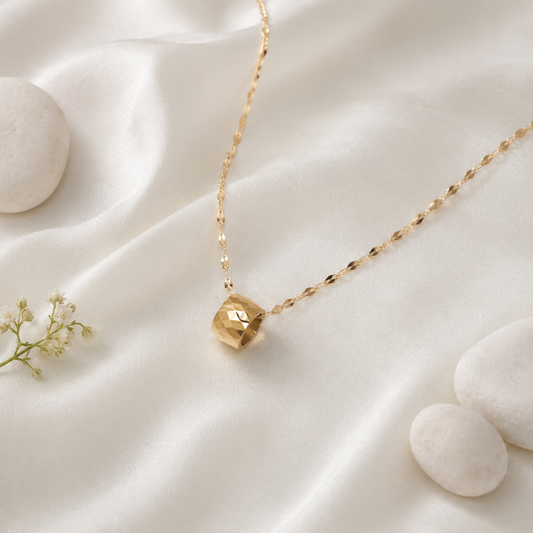 Gold Hollow Circle Pendant