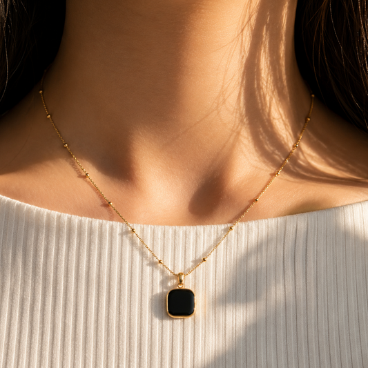 Black Beaded Chain