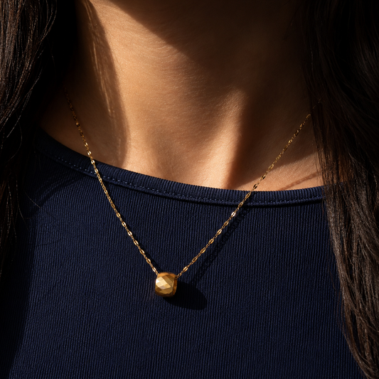 Gold Hollow Circle Pendant