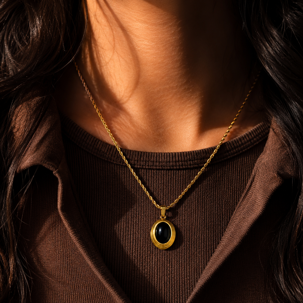 Stone Snake Chain Pendent