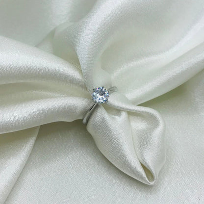 Classic Silver Diamond Ring