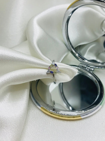 Colorful Heart Gemstone Ring