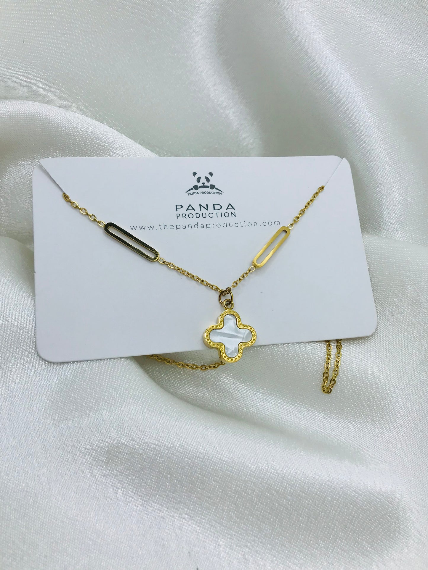 Double-Sided Clover Gold Necklac