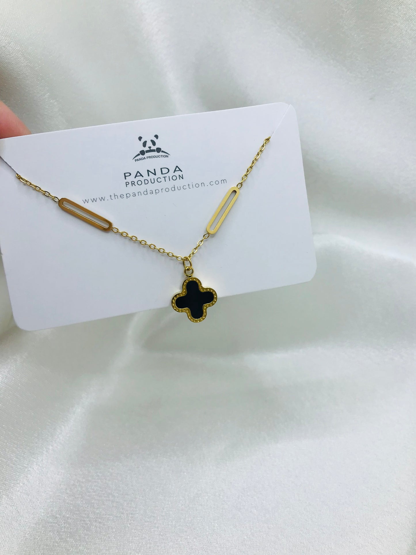 Double-Sided Clover Gold Necklac