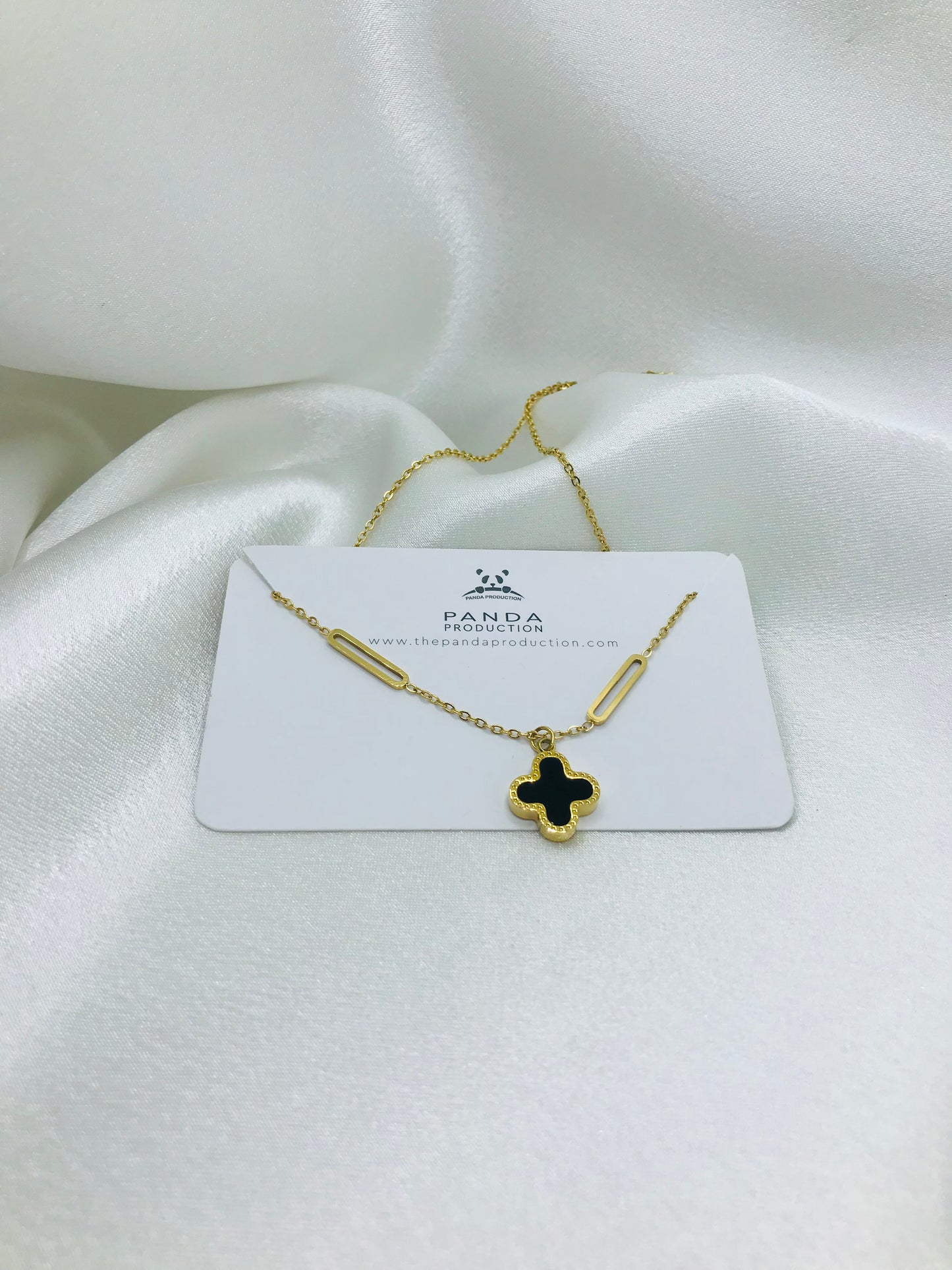 Double-Sided Clover Gold Necklac