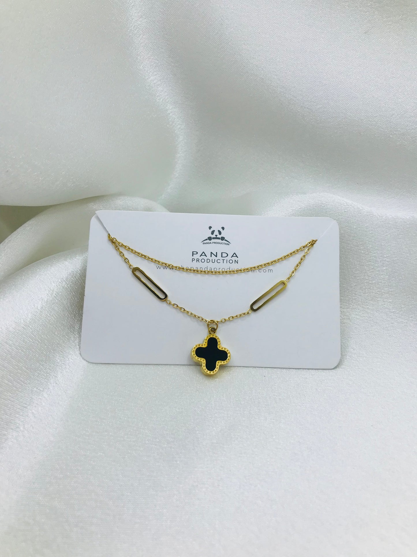 Double-Sided Clover Gold Necklac