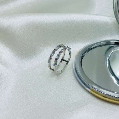Double Band Diamond Ring